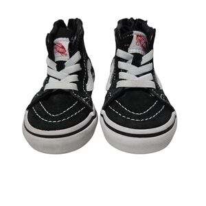 Vans Kids Black and White Classic Old Skool High-Top Suede Sneakers Toddler 4.5